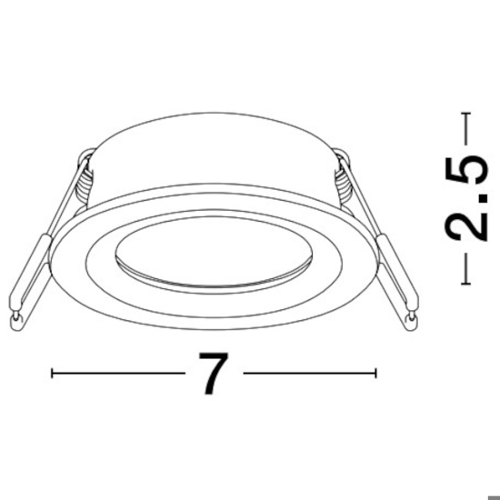 Faretto da incasso a soffitto in metallo bianco rotondo