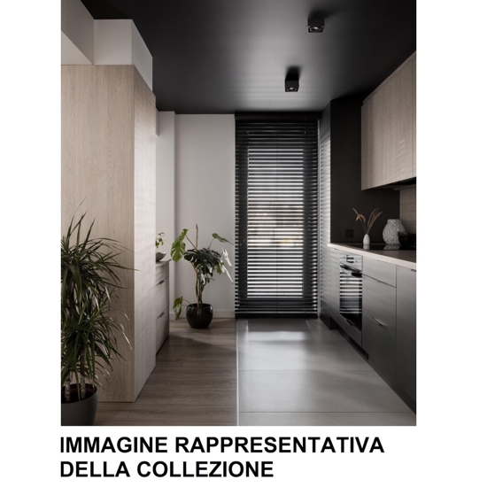Faretto quadrato da incasso a soffitto sporgente bianco in metallo