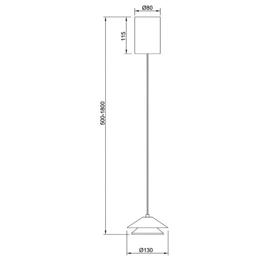 Lampada a sospensione saliscendi led doppio cono bianco marrone