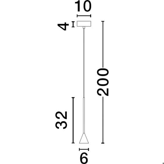 Lampada a sospensione led 6w 3000k cono per isola