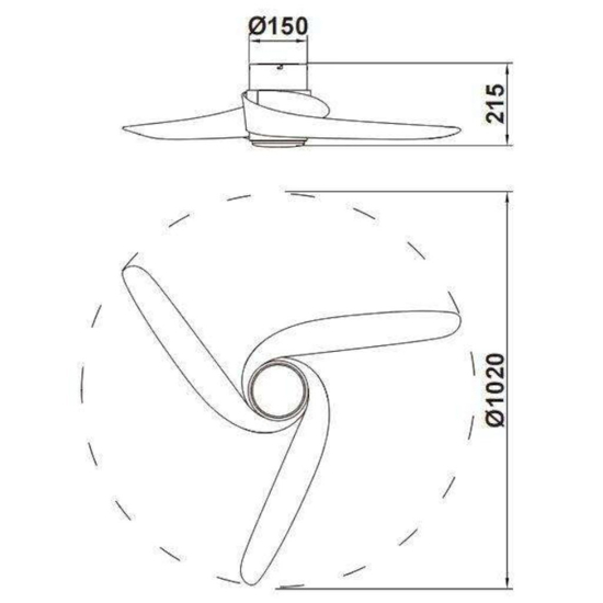 Ventilatore da soffitto bianco e legno stanze max 13mq led cct telecomando e app