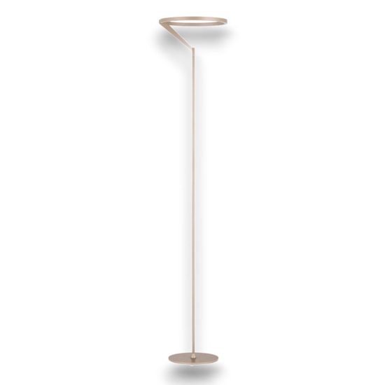 Lampada da terra a piantana moca caffe moderna led 26w 3000k biemissione