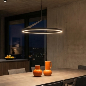 Lampadario a sospensione nero biemissione moderno led 2700k-3000k-4000k