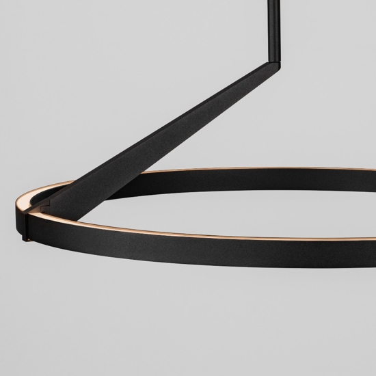 Lampadario a sospensione nero biemissione moderno led 2700k-3000k-4000k