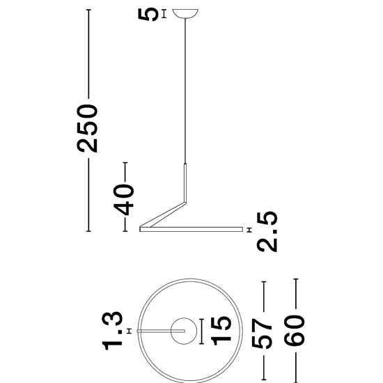 Lampadario a sospensione nero biemissione moderno led 2700k-3000k-4000k