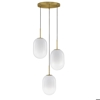 Lampadario per camera matrimoniale oro vetri sfumati bianchi