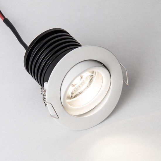 Faretto incasso led bianco orientabile per cartongesso 2w 3000k