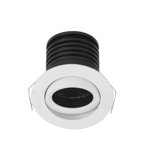 Faretto incasso led bianco orientabile per cartongesso 2w 3000k