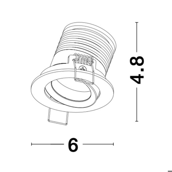 Faretto incasso led bianco orientabile per cartongesso 2w 3000k