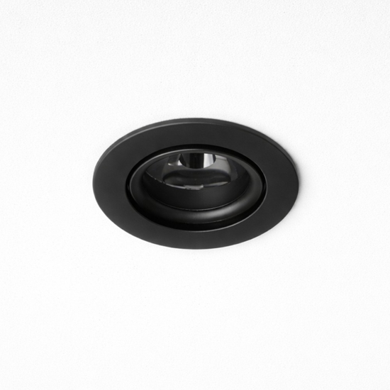 Faretto nero led incasso orientabile 2w 3000k