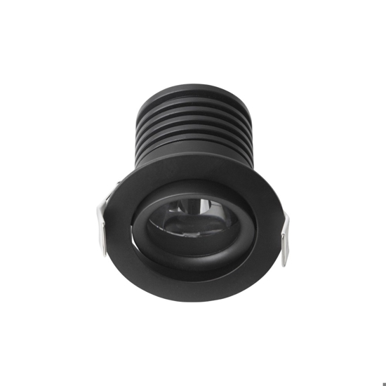 Faretto nero led incasso orientabile 2w 3000k