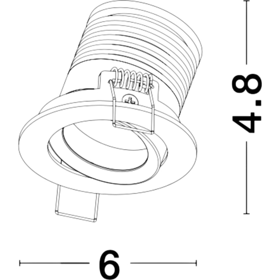 Faretto nero led incasso orientabile 2w 3000k