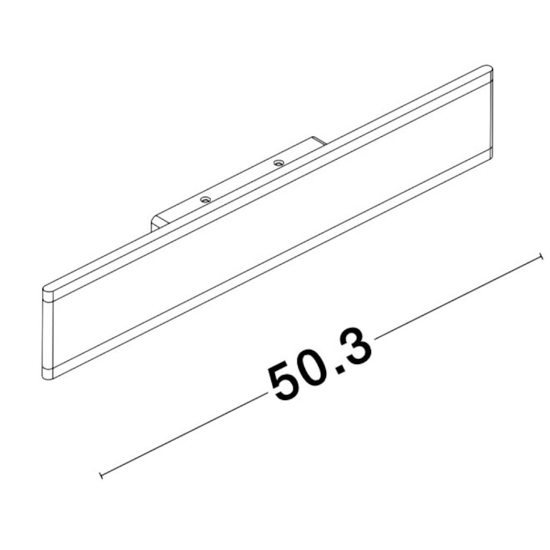 Applique da parete moderna bianco led 3000k 50 cm