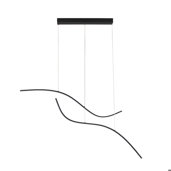 Lampadario led 2700k-3000k-4000k nero design per isola penisola cucina