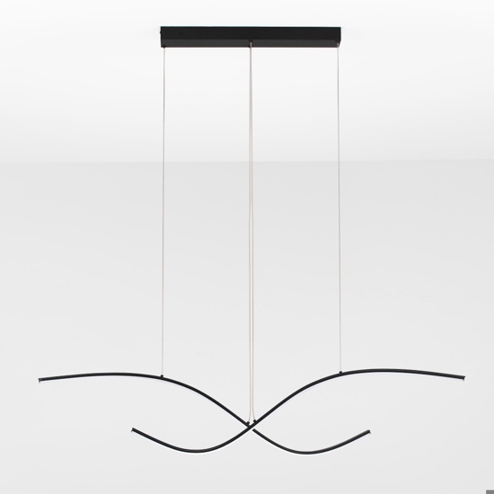 Lampadario led 2700k-3000k-4000k nero design per isola penisola cucina