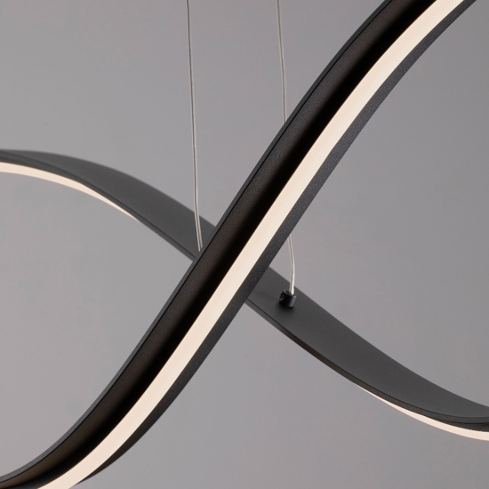 Lampadario led 2700k-3000k-4000k nero design per isola penisola cucina