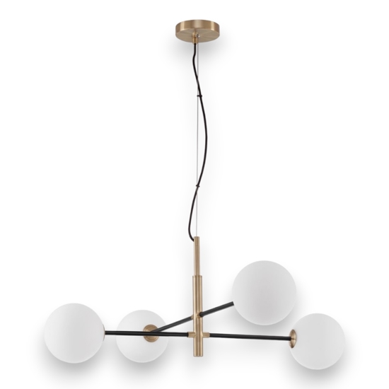 Lampadario per camera da letto design oro nero