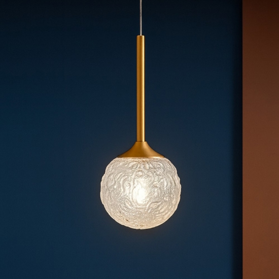 Lampada pendente per comodino stanza da letto oro