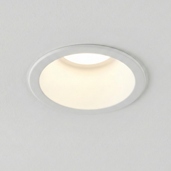 Faretto bianco rotondo da incasso a soffitto in metallo
