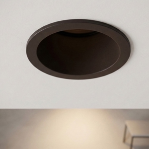 Faretto nero tondo da incasso a soffitto per cartongesso