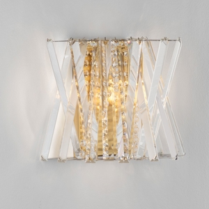 Applique oro di cristalli da parete stile contemporaneo
