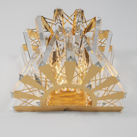 Applique oro di cristalli da parete stile contemporaneo