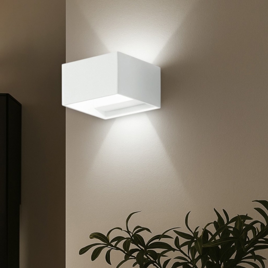Isyluce kubie applique cubotto led 6w 3000k moderna bianco