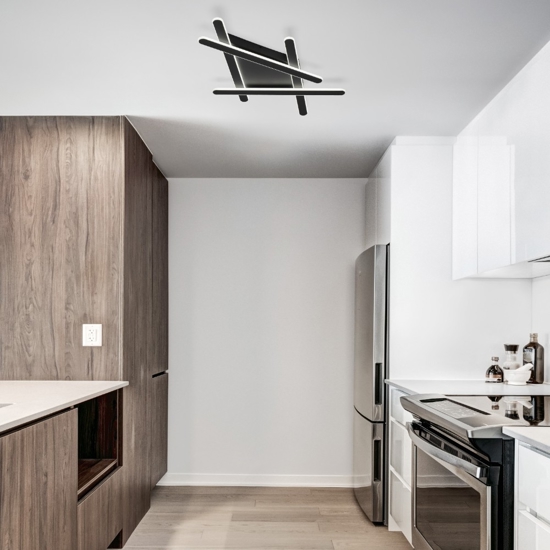 Plafoniere led 60w 3000k dimmerabile design nero