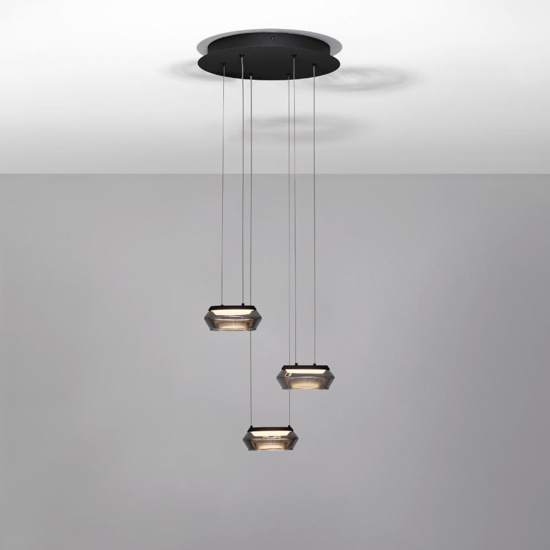 Lampadario da cucina tre luci sospese led 3000k dimmerabile
