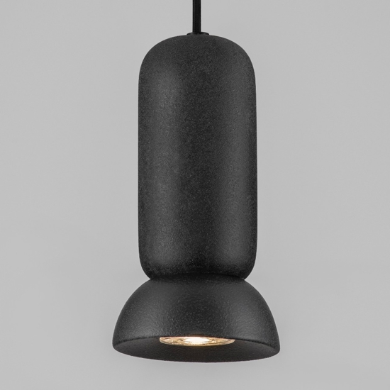 Lampada a sospensione di ceramica nera design moderna
