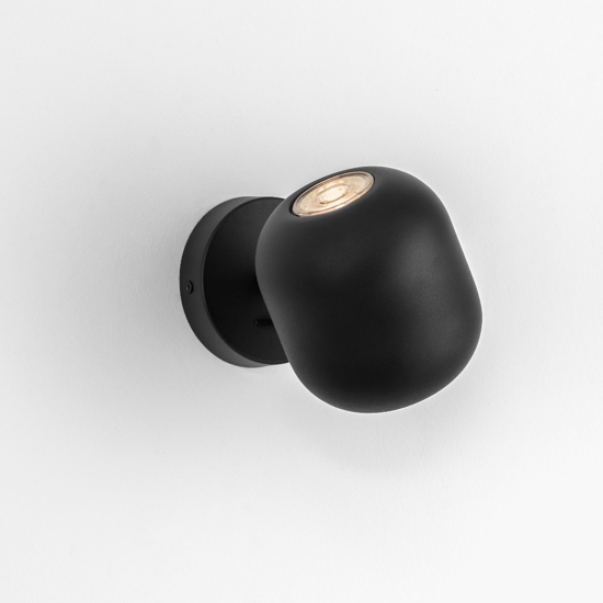 Applique da comodino per camera da letto orientabile nera moderna