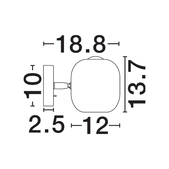 Applique da comodino per camera da letto orientabile nera moderna