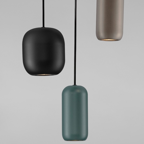 Lampadario a sospensione per soggiorno moderno nero marrone verde