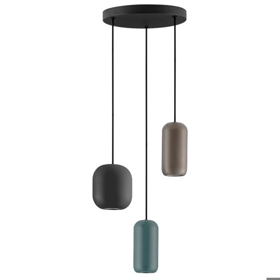 Lampadario a sospensione per soggiorno moderno nero marrone verde