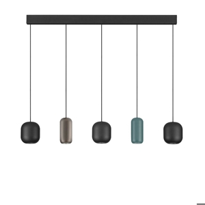 Lampadario con pendenti a sospensione multicolor per sala da pranzo