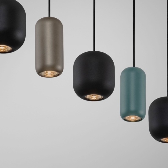 Lampadario con pendenti a sospensione multicolor per sala da pranzo