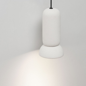 Lampada a sospensione in ceramica bianco opaco moderna per comodini