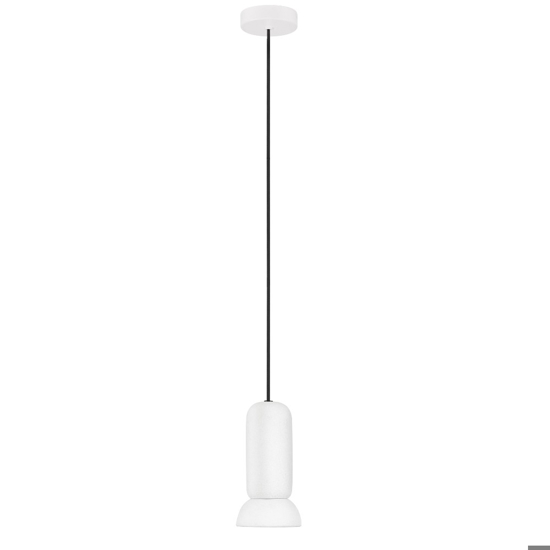 Lampada a sospensione in ceramica bianco opaco moderna per comodini
