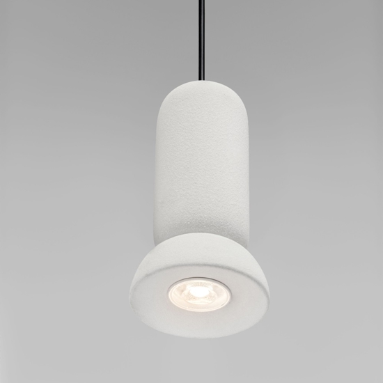 Lampada a sospensione in ceramica bianco opaco moderna per comodini