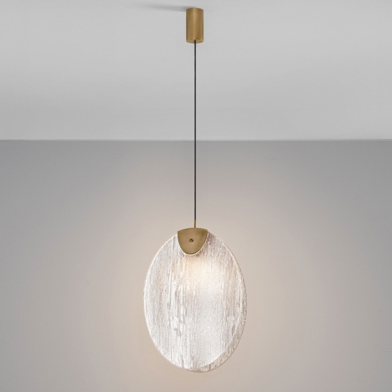 Lampada a sospensione l30cm conchiglia di vetro per camera da letto