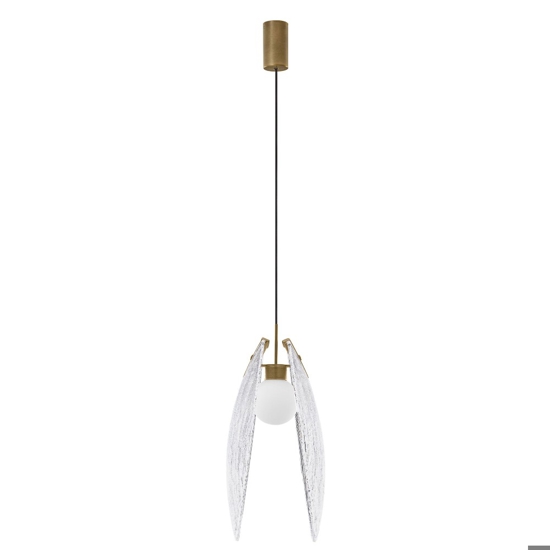 Lampada a sospensione l30cm conchiglia di vetro per camera da letto
