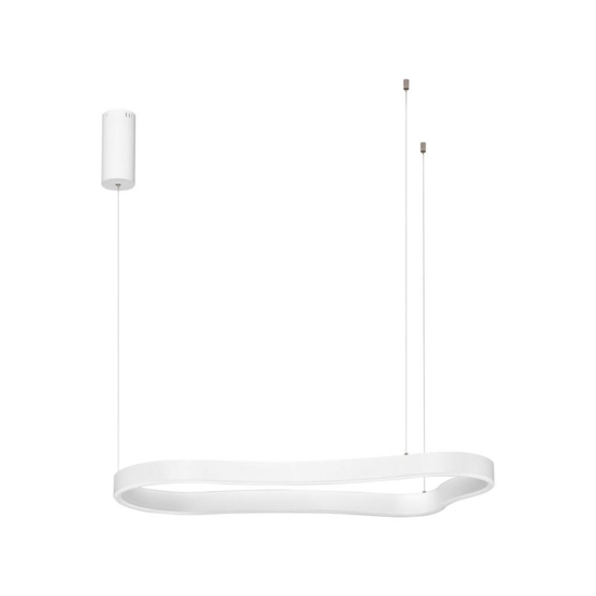 Lampadario design moderno per soggiorno bianco 120cm led 3000k dimmerabile