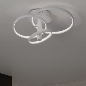 Plafoniera moderna bianca orientabile led 3000k dimmerabile