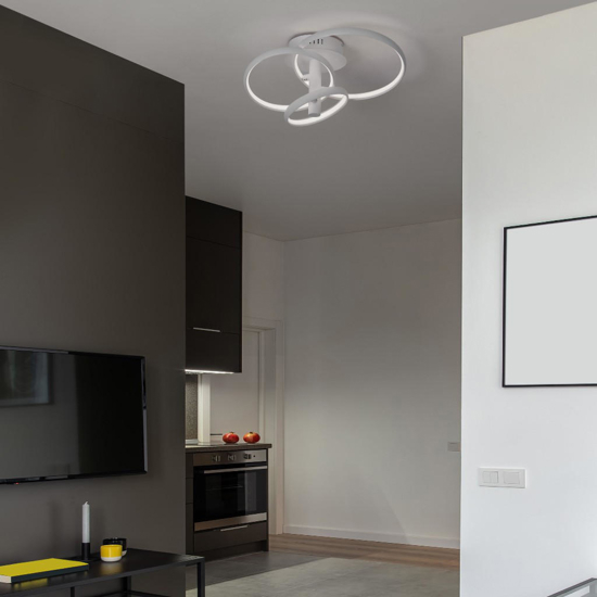 Plafoniera moderna bianca orientabile led 3000k dimmerabile
