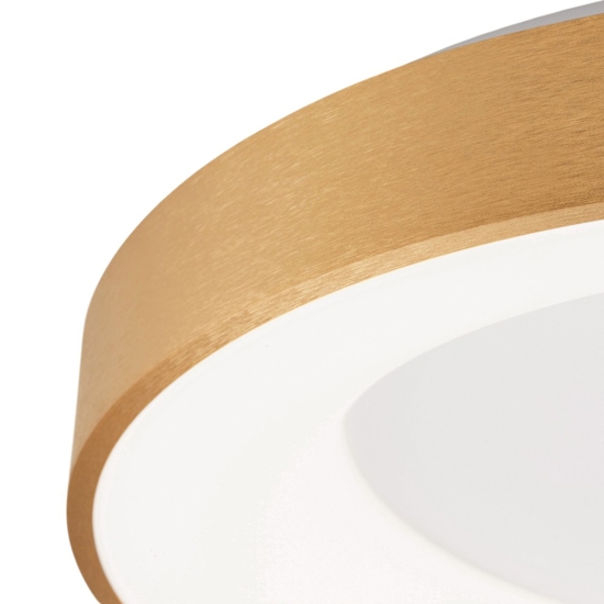 Plafoniera per camera da letto cerchio led 50w 3000k dimmerabile oro