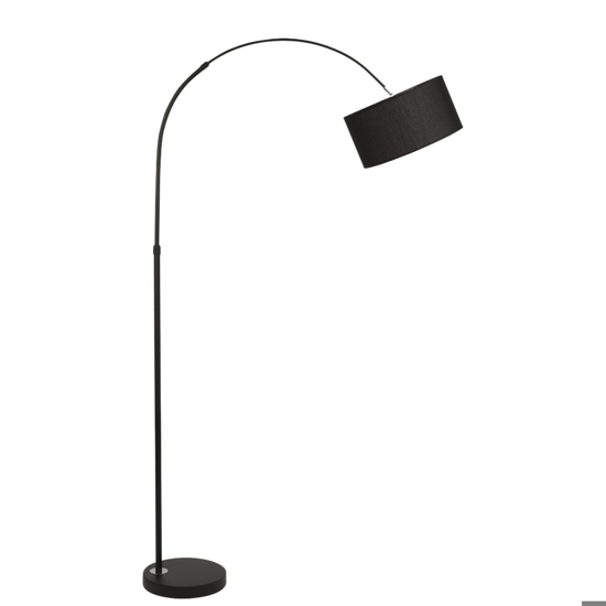 Lampada arco nera paralume orientabile moderna base marmo