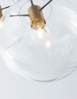 Lampadario camera moderna oro nero vetri a cascata