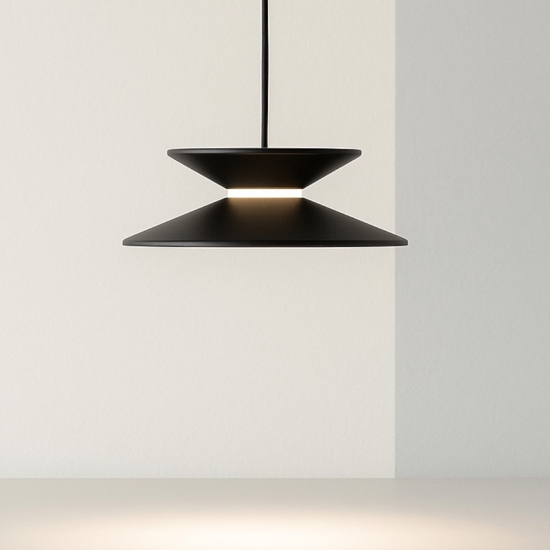Lampada a sospensione design moderna nero oro led 5w 3000k