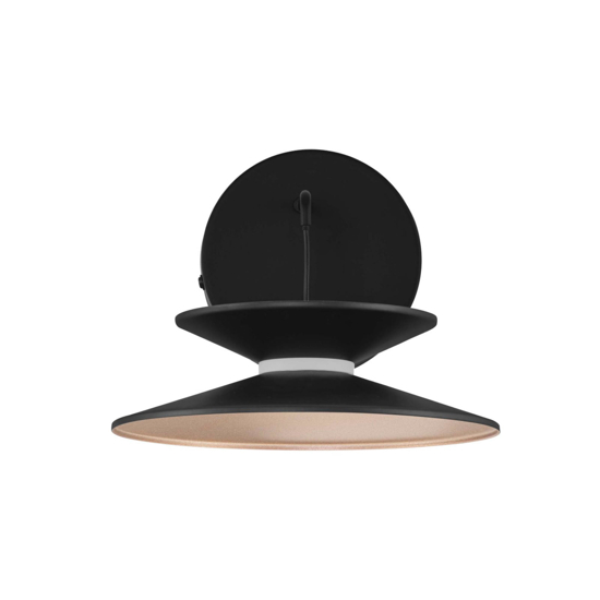 Applique da parete design nero oro moderna