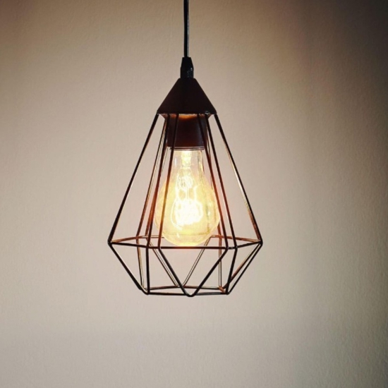 Tarbes eglo lampada a sospensione metallo nera 